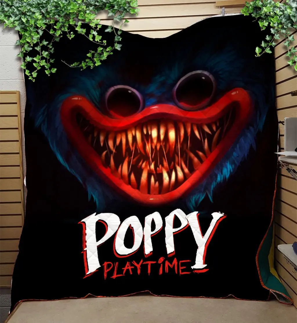 Anime Huggy Wuggy Costume For Poppy Playtime Fun Boys Girls Fleece Sherpa Blanket Quilt Perfect Gifts For Family On Christmas
