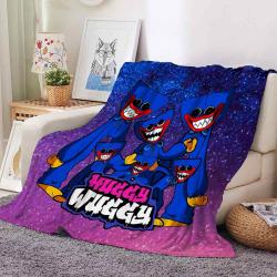 Anime Huggy Wuggy Costume For Poppy Playtime Gamer Kids Fleece Sherpa Blanket Quilt Perfect Gifts For Family On Christmas