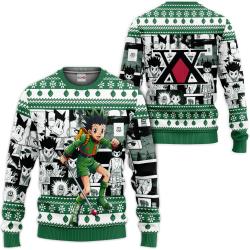 HxH Gon Freecss Custom Anime Ugly Christmas Sweater Perfect And Unique Gifts For Adults Kids On Christmas