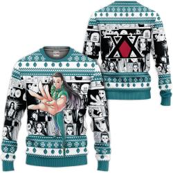 HxH Illumi Zoldyck Custom Anime Ugly Christmas Sweater Perfect And Unique Gifts For Adults Kids On Christmas