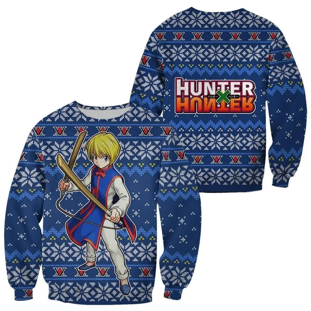 Kurapika Ugly Christmas Sweater HxH Anime Xmas Gift Custom Clothes Perfect And Unique Gifts For Adults Kids On Christmas
