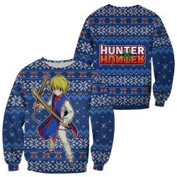 Kurapika Ugly Christmas Sweater HxH Anime Xmas Gift Custom Clothes Perfect And Unique Gifts For Adults Kids On Christmas