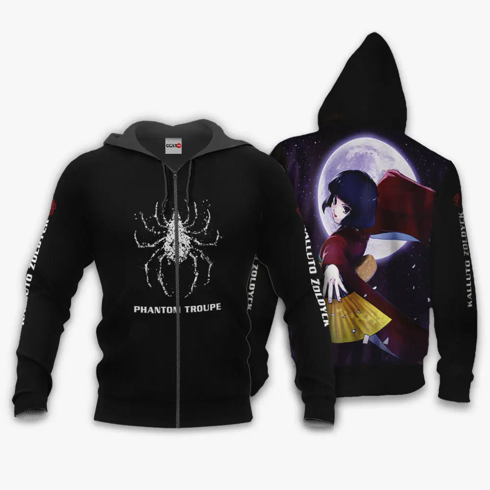 Anime Kalluto Zoldyck Phantom Troupe Hoodie Custom Anime Perfect And Unique Gifts For Otaku Anime Fans On Christmas