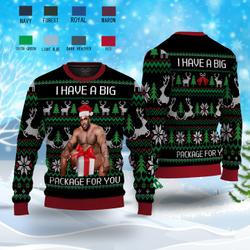 I Have A Big Package Meme Barry Wood Ugly Christmas Sweater Perfect And Unique Gifts For Adults Kids On Christmas
