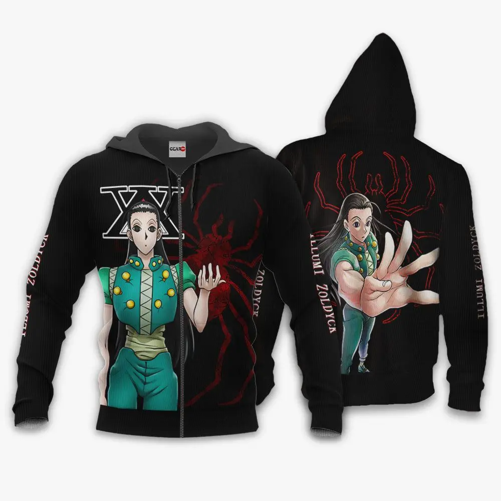 Anime Illumi Zoldyck Phantom Troupe Shirts Merch Custom Anime HxH Perfect And Unique Gifts For Otaku Anime Fans On Christmas