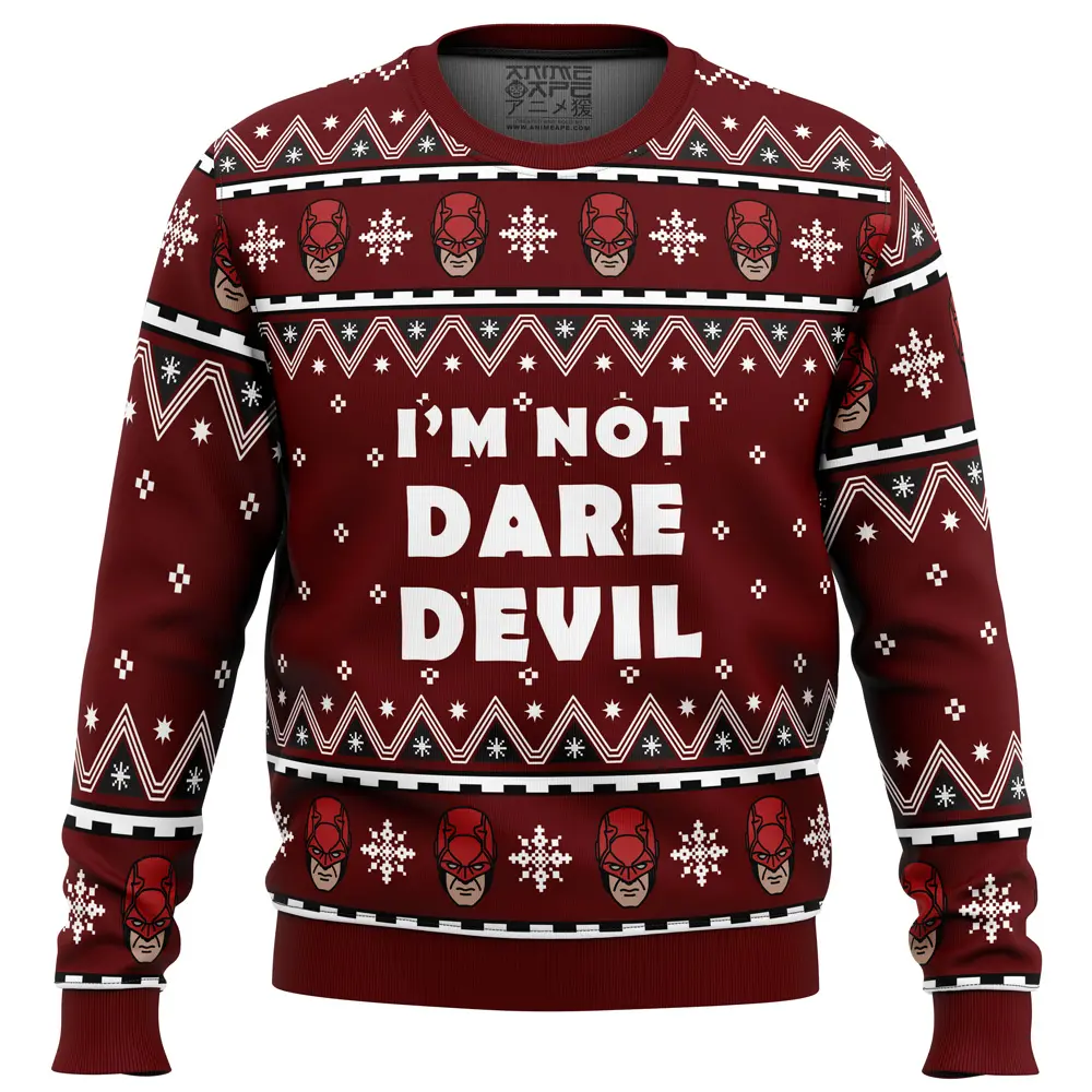 I’m not Daredevil Marvel Ugly Christmas Sweater Perfect And Unique Gifts For Adults Kids On Christmas
