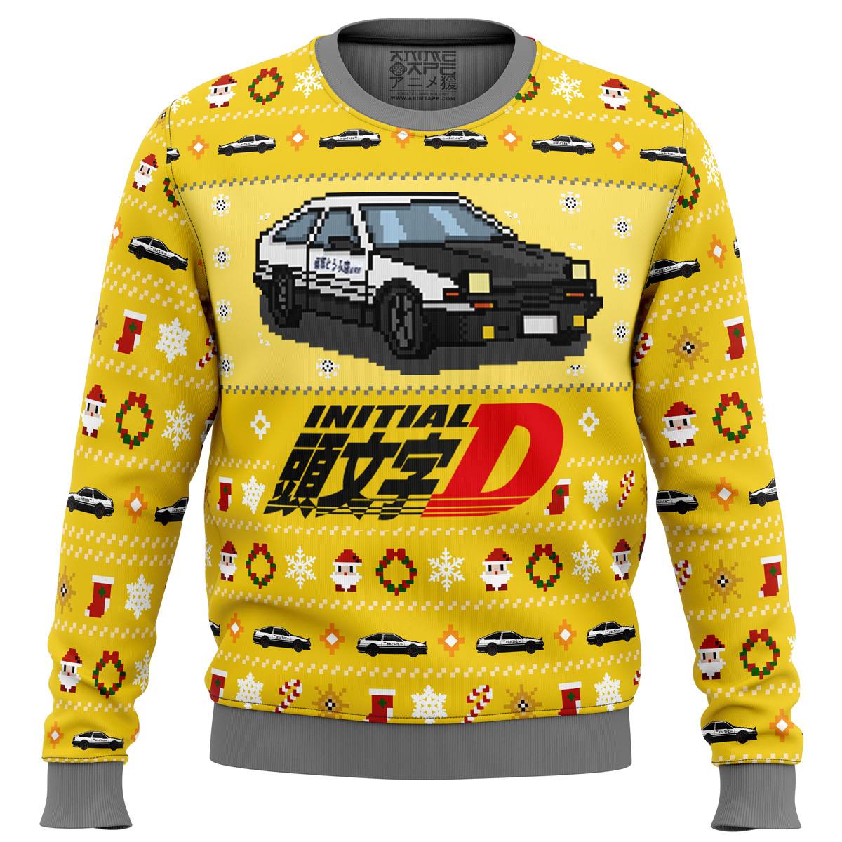 Initial D Classic Toyota Car Ugly Christmas Sweater Perfect And Unique Gifts For Adults Kids On Christmas