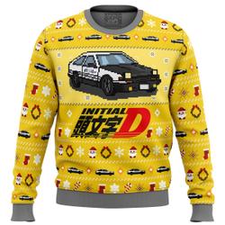 Initial D Classic Toyota Car Ugly Christmas Sweater Perfect And Unique Gifts For Adults Kids On Christmas