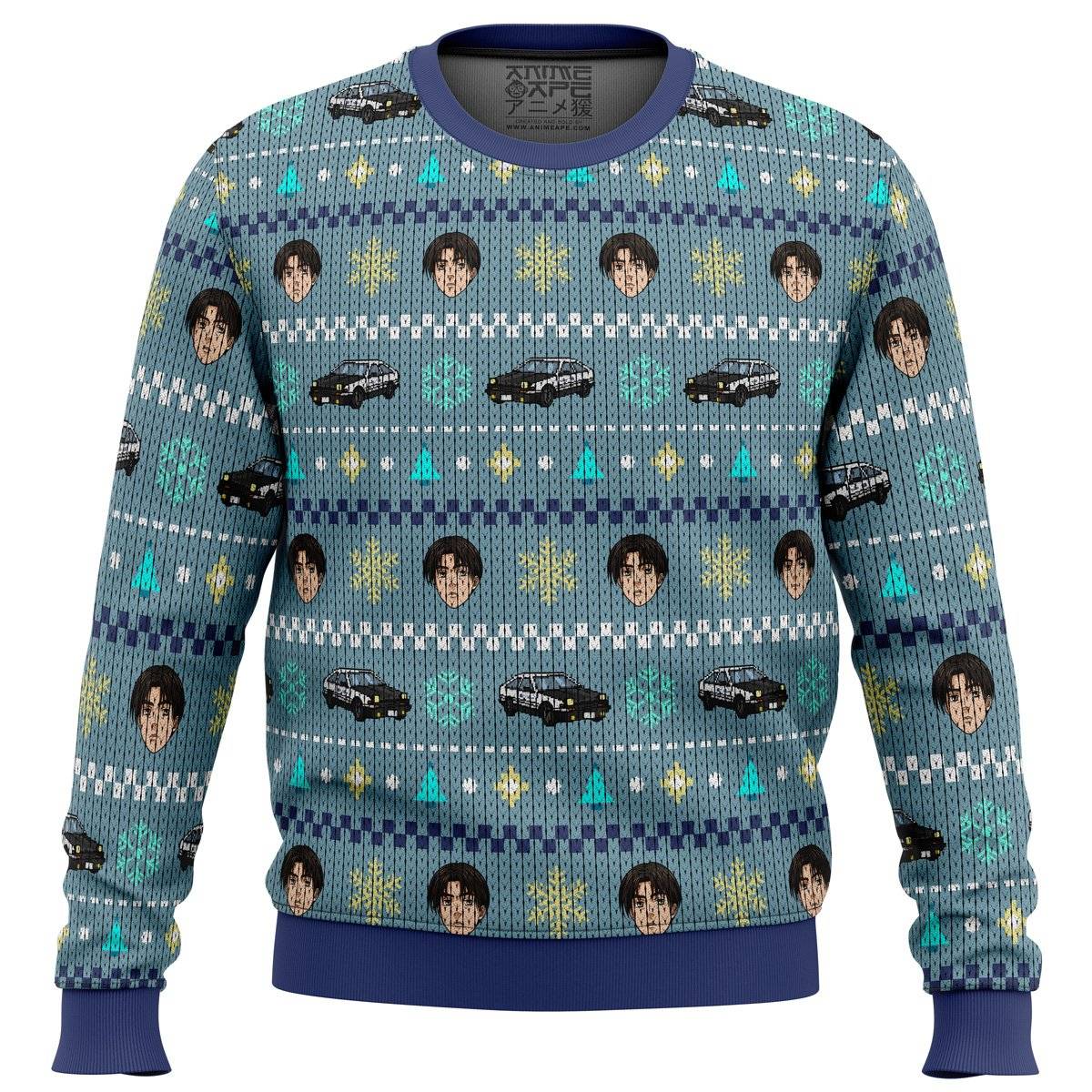 Initial D Takumi Fujiwara Ugly Christmas Sweater Perfect And Unique Gifts For Adults Kids On Christmas