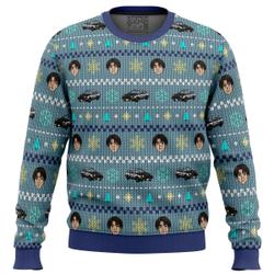 Initial D Takumi Fujiwara Ugly Christmas Sweater Perfect And Unique Gifts For Adults Kids On Christmas