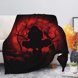 Anime Itachi Anbu Moonlight Premium Fleece Sherpa Blanket Perfect And Unique Gifts For Family On Christmas