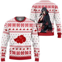 Itachi Uchiha Ugly Christmas Sweater Custom For Anime Fans VA0822 Perfect And Unique Gifts For Adults Kids On Christmas