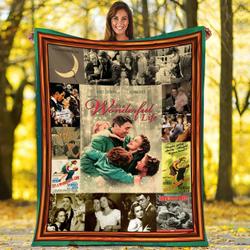 Movie It's A Wonderful Life Movies Fleece Sherpa Blanket Perfect And Unique Gifts For Family On Christmas
