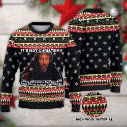 Its Not Christmas Until Hans Gruber Falls From Nakatomi Tower Ugly Sweater Perfect And Unique Gifts For Adults Kids On Christmas