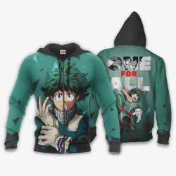 Anime Izuku Midoriya Hoodie One For All Anime Shirt Perfect And Unique Gifts For Otaku Anime Fans On Christmas