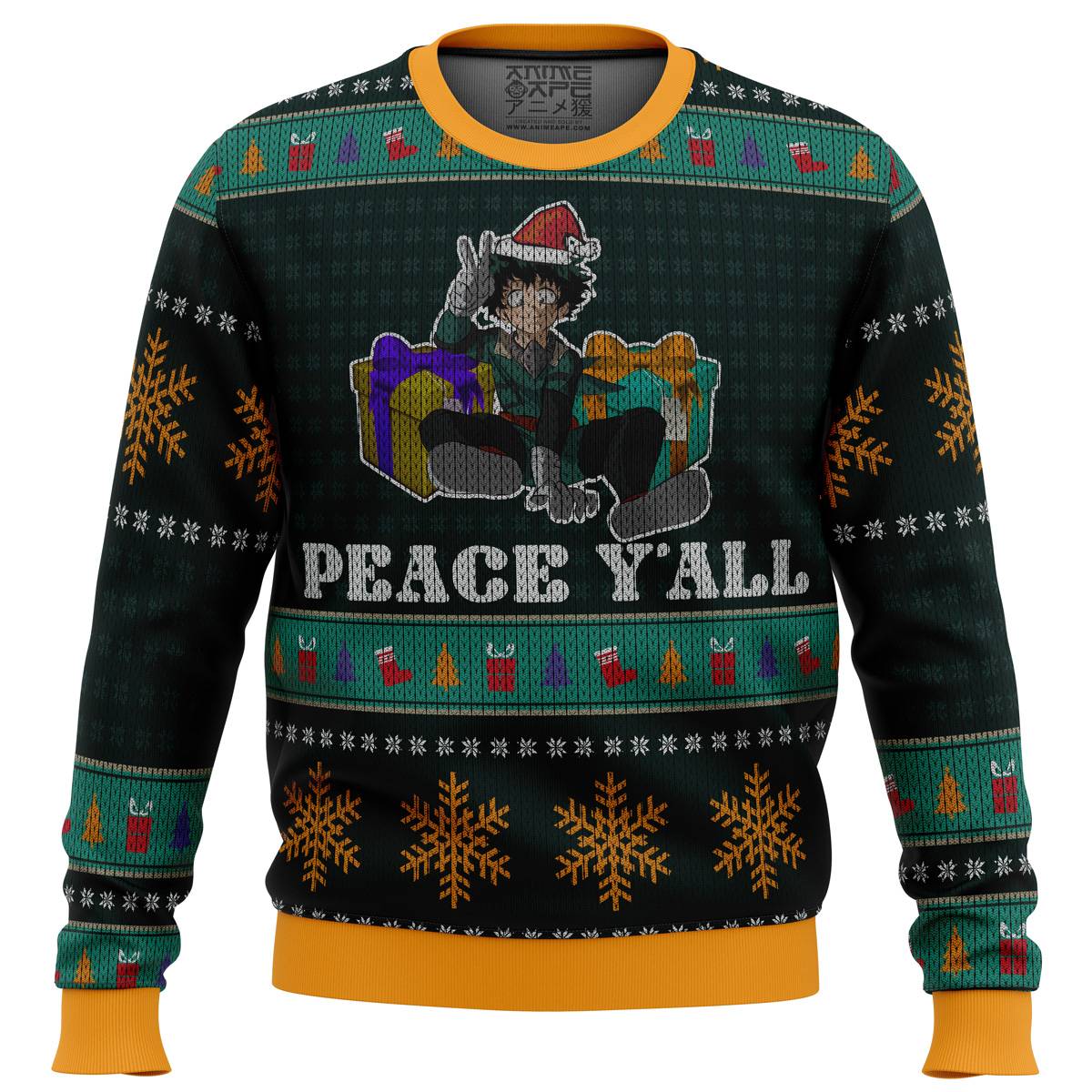 Izuku Midoriya My Hero Academia Ugly Christmas Sweater Perfect And Unique Gifts For Adults Kids On Christmas