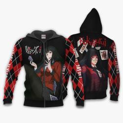 Anime Jabami Yumeko Hoodie Shirt Kakegurui Anime Zip Jacket Perfect And Unique Gifts For Otaku Anime Fans On Christmas