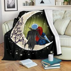 Anime Jack Skellington And Sally Premium Fleece Sherpa Blanket 4 Perfect Gifts For Family On Christmas