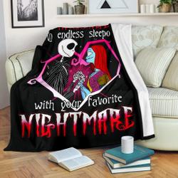 Jack Skellington And Sally Premium Fleece Sherpa Blanket 5 Perfect Gifts For Family On Christmas