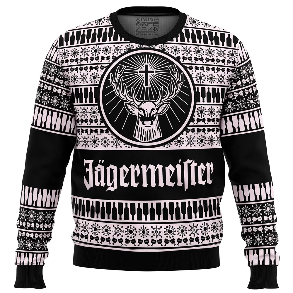Jagermeister Black Ugly Christmas Sweater Perfect And Unique Gifts For Adults Kids On Christmas