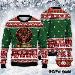 Jagermeister Christmas Ugly Sweater Perfect And Unique Gifts For Adults Kids On Christmas Holiday