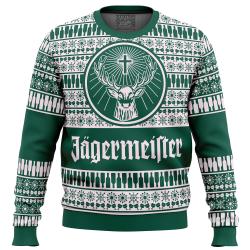 Jagermeister Green Ugly Christmas Sweater Perfect And Unique Gifts For Adults Kids On Christmas