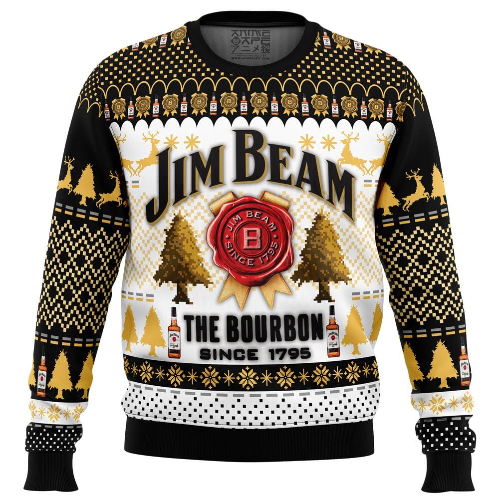 Jim Beam The Bourbon Ugly Christmas Sweater Perfect And Unique Gifts For Adults Kids On Christmas