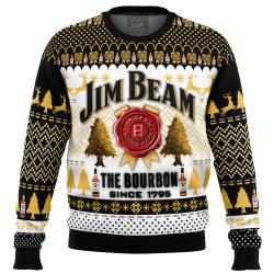 Jim Beam The Bourbon Ugly Christmas Sweater Perfect And Unique Gifts For Adults Kids On Christmas