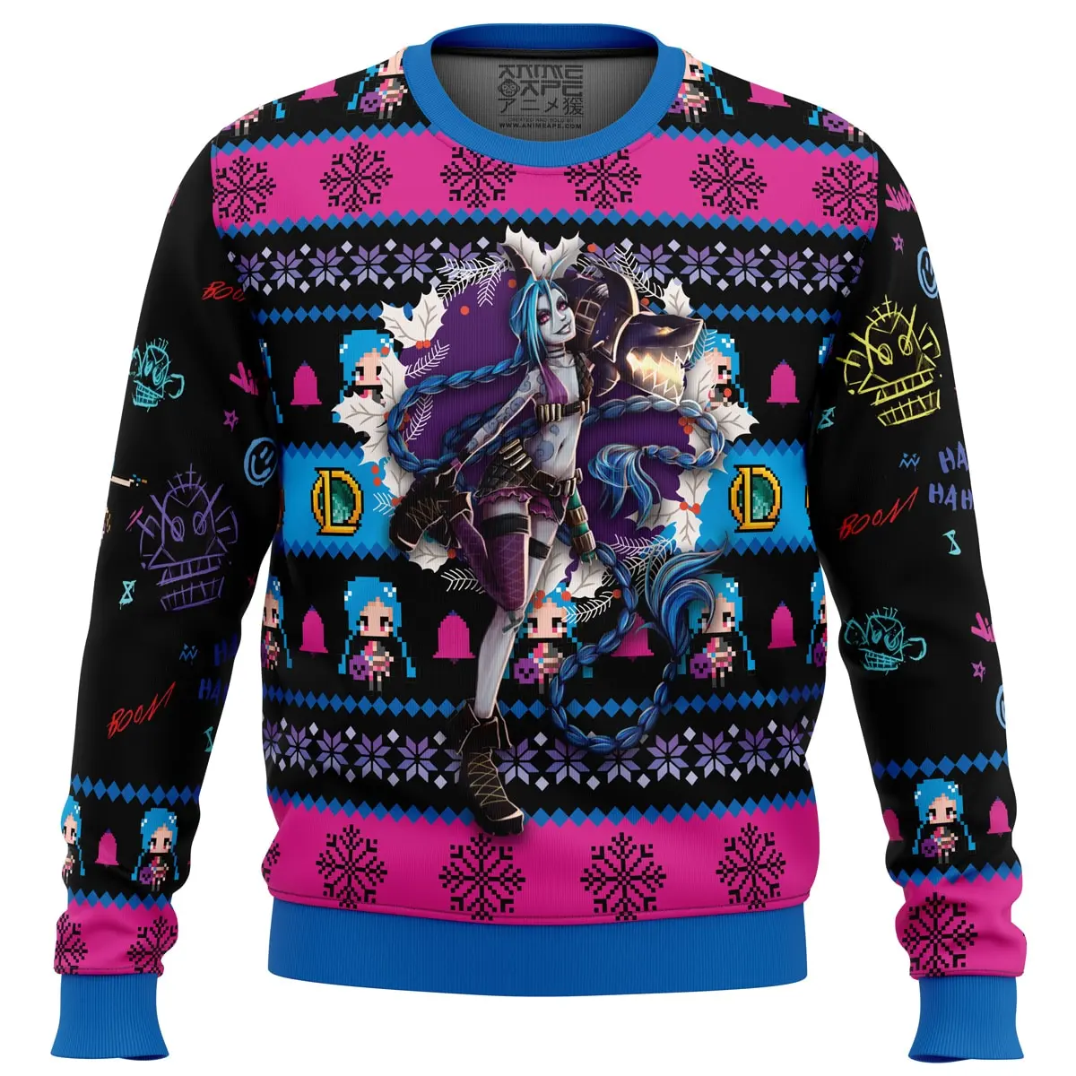 Jinx League of Legends Ugly Christmas Sweater Perfect And Unique Gifts For Adults Kids On Christmas