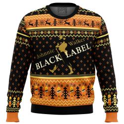 Johnnie Walker Black Label Ugly Christmas Sweater Perfect And Unique Gifts For Adults Kids On Christmas