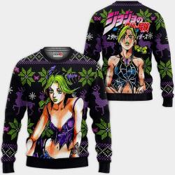Jolyne Cujoh Ugly Christmas Sweater Custom Anime JJBA Xmas Gifts Perfect And Unique Gifts For Adults Kids On Christmas