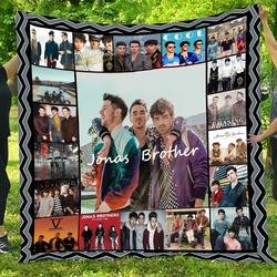 Music Jonas Brothers 2021 Music Tour Fleece Sherpa Blanket Perfect Gifts For Family On Christmas