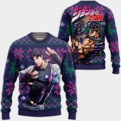 Jonathan Joestar Ugly Christmas Sweater Custom Anime JJBA Xmas Gifts Perfect And Unique Gifts For Adults Kids On Christmas