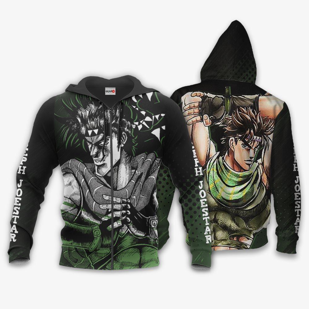 Anime Joseph Joestar Hoodie JJBAs Anime Jacket Perfect And Unique Gifts For Otaku Anime Fans On Christmas