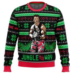 Jungle All The Way Arnold Schwarzenegger Ugly Christmas Sweater Perfect And Unique Gifts For Adults Kids On Christmas
