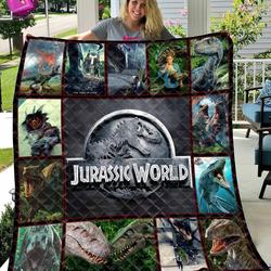 Movie Jurassic World Science Fiction Fleece Sherpa Blanket Perfect Gifts For Family On Christmas