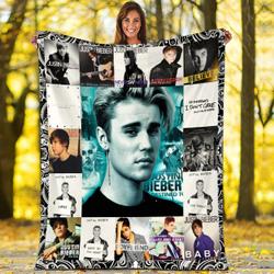 Music Justin Bieber Photo Celebrity Music Pop Singer Quilt Fleece Sherpa Blanket Perfect Gifts For Family On Christmas