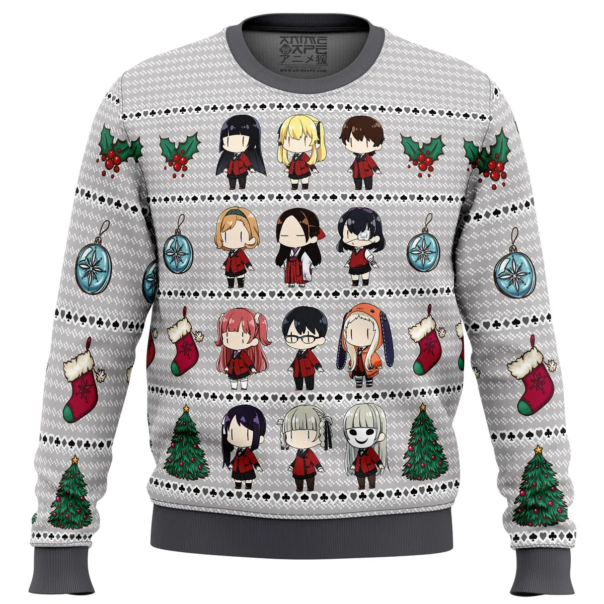 Kakegurui Chibi Gamblers Ugly Christmas Sweater Perfect And Unique Gifts For Adults Kids On Christmas