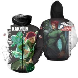 Anime Kakyoin Hierophant Green Shirt jj's Anime Hoodie Sweater Perfect And Unique Gifts For Otaku Anime Fans On Christmas