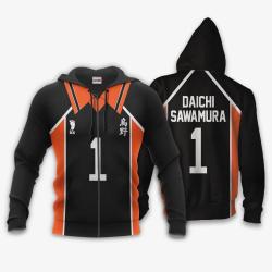 Anime Karasuno Daichi Sawamura Uniform Costume Hoodie Num 1 Haikyuu Anime Jacket Perfect And Unique Gifts For Otaku On Christmas