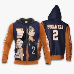 Anime Karasuno Koshi Sugawara Hoodie Haikyuu Anime Perfect And Unique Gifts For Otaku Anime Fans On Christmas