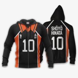 Anime Shoyo Hinata Hoodie Uniform Costume Number 10 Karasuno Anime Haikyuu Merch Perfect And Unique Gifts For Otaku On Christmas