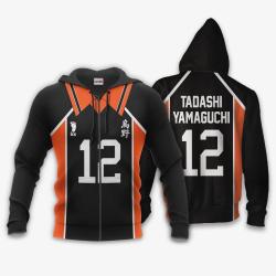 Anime Karasuno Tadashi Yamaguchi Uniform Costume Hoodie Num 12 Haikyuu Anime Jacket Perfect And Unique Gifts For Otaku On Christmas