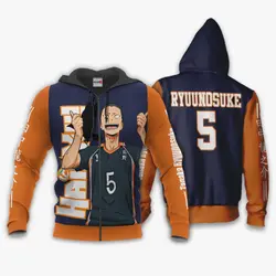Anime Karasuno Tanaka Ryuu Hoodie Haikyuu Anime Perfect And Unique Gifts For Otaku Anime Fans On Christmas