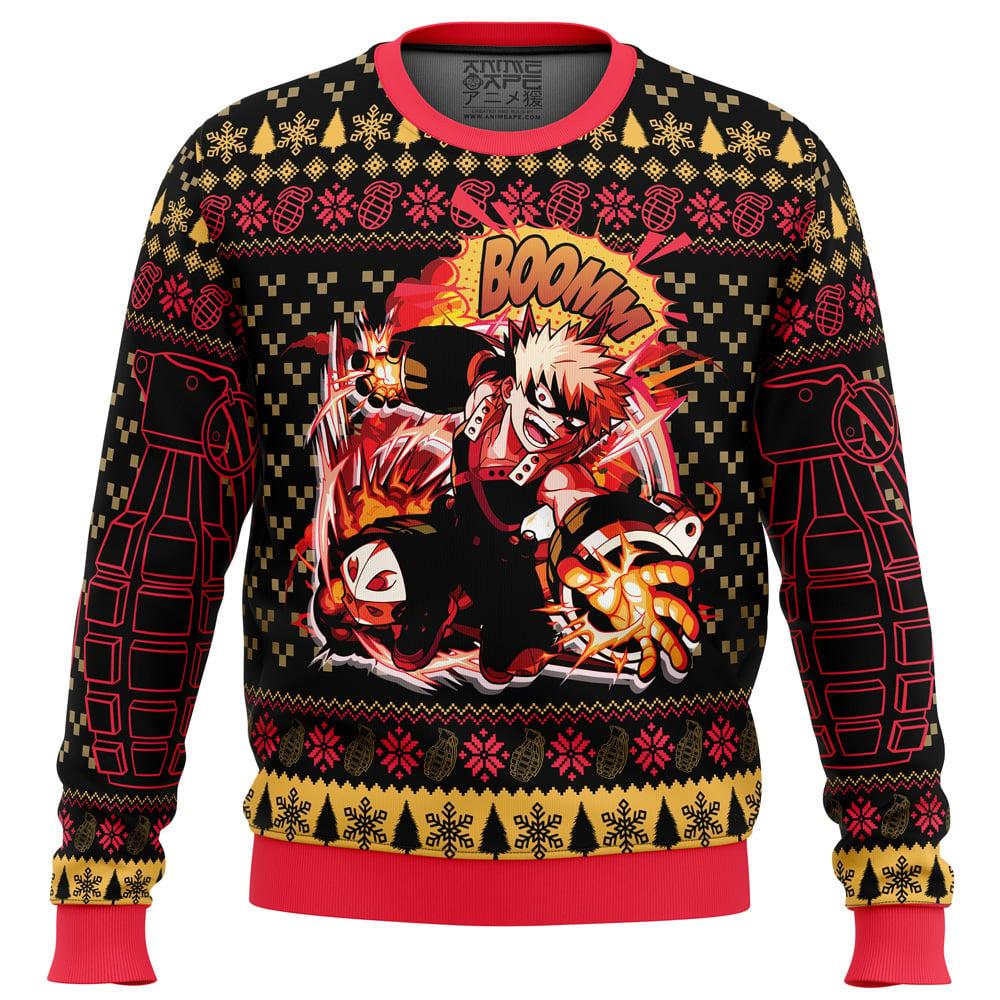 Katsuki Bakugo My Hero Academia Ugly Christmas Sweater Perfect And Unique Gifts For Adults Kids On Christmas