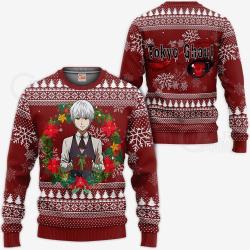 Ken Kaneki Ugly Christmas Sweater Tokyo Ghoul Anime Gift Idea Perfect And Unique Gifts For Adults Kids On Christmas