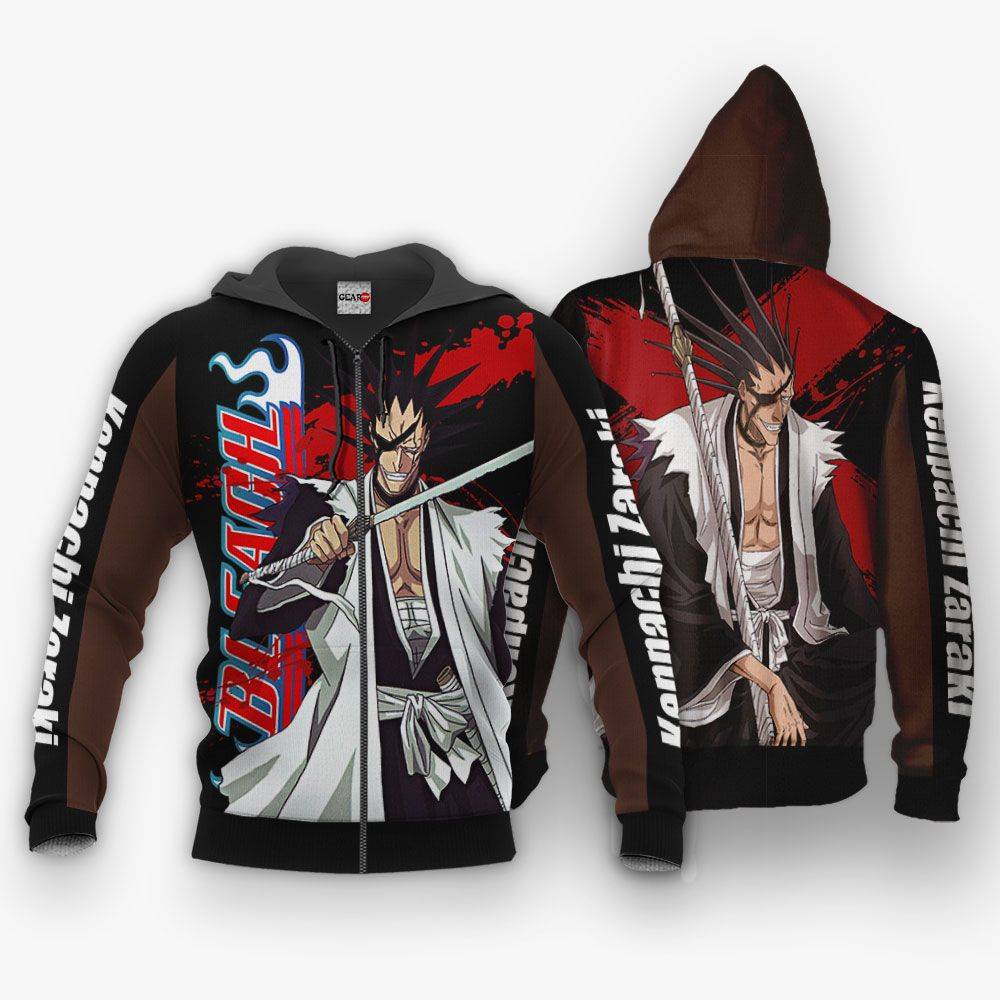 Anime Kenpachi Zaraki Hoodie BL Perfect And Unique Gifts For Otaku Anime Fans On Christmas