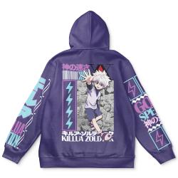 Anime Killua Zoldyck V2 Hunter x Hunter Streetwear Hoodie Perfect And Unique Gifts For Otaku Anime Fans On Christmas