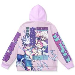 Anime Killua Zoldyck V3 Hunter x Hunter Streetwear Hoodie Perfect And Unique Gifts For Otaku Anime Fans On Christmas