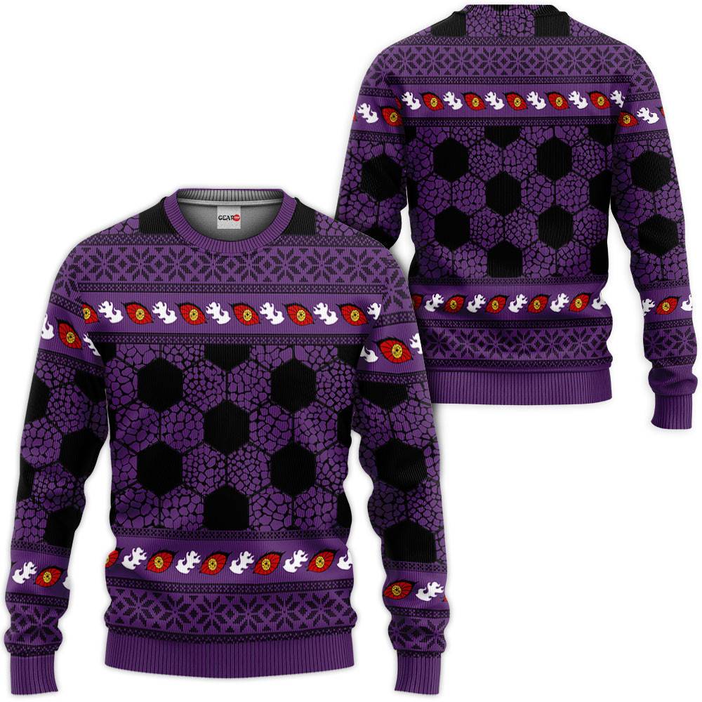 Kimetsu Kokushibo Custom Anime Ugly Christmas Sweater Perfect And Unique Gifts For Adults Kids On Christmas